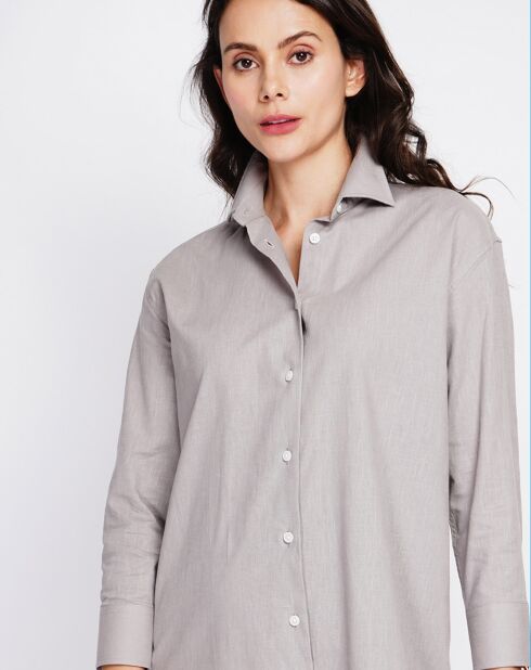 Robe 100% Lin Camille marron