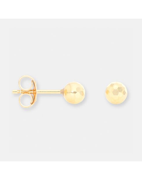 Boucles d'oreilles Boule or jaune