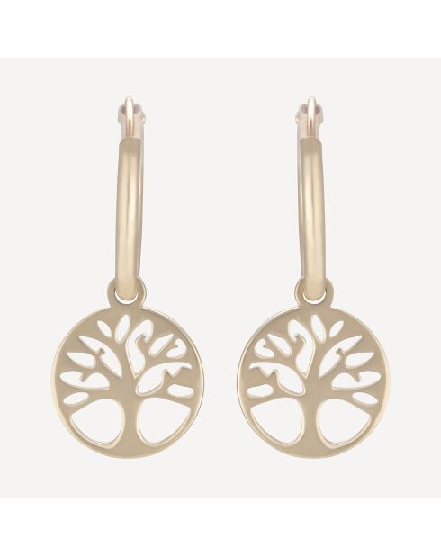 Boucles d'oreilles L'Arbre de Vie or jaune