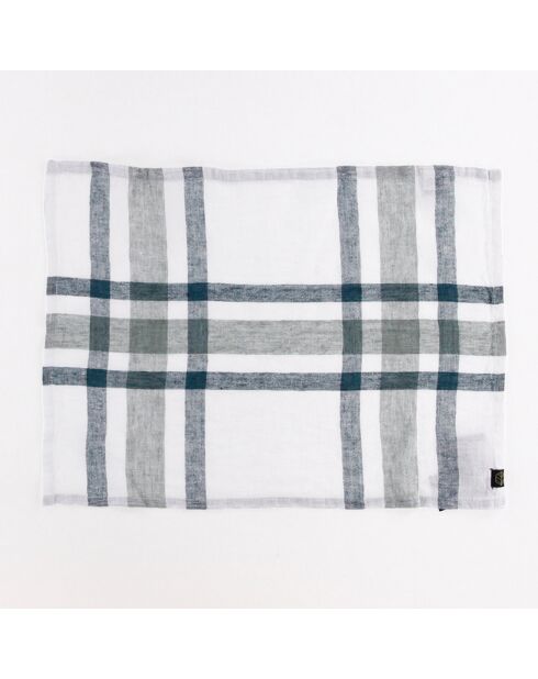 6 Serviettes de table 100% Lin Capri céladon - 36x48 cm