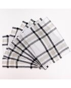 6 Serviettes de table 100% Lin Capri lin - 36x48 cm