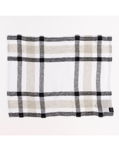 6 Serviettes de table 100% Lin Capri lin - 36x48 cm