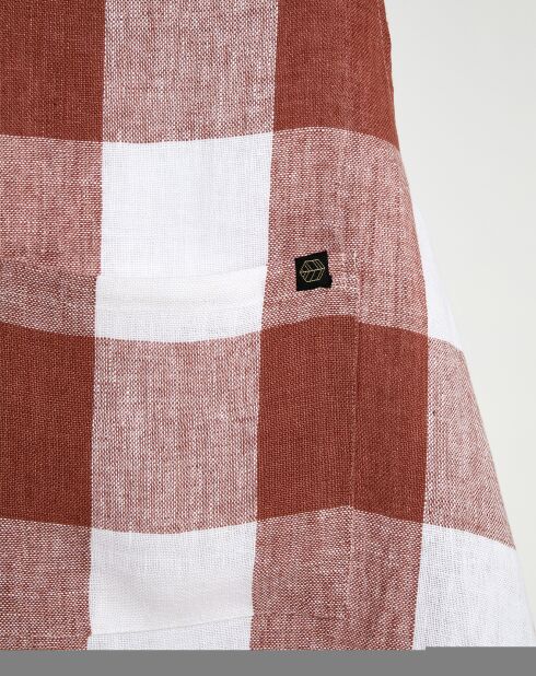 Tablier Japonais 100% Lin Palma brique - 90x130 cm