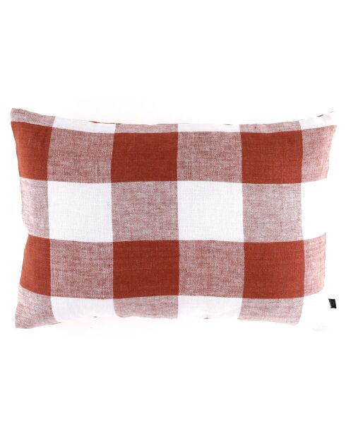 Housse de coussin 100% Lin Palma brique - 40x60 cm