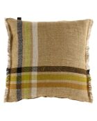Housse de coussin 100% Lin Malibu daim - 45x45 cm