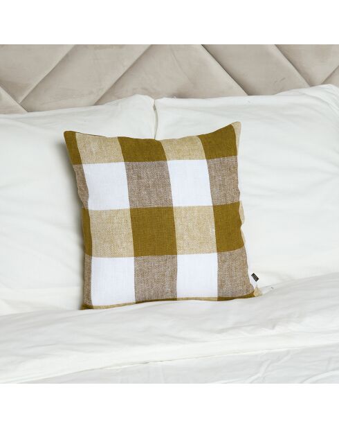 Housse de coussin 100% Lin Palma citrus - 45x45 cm
