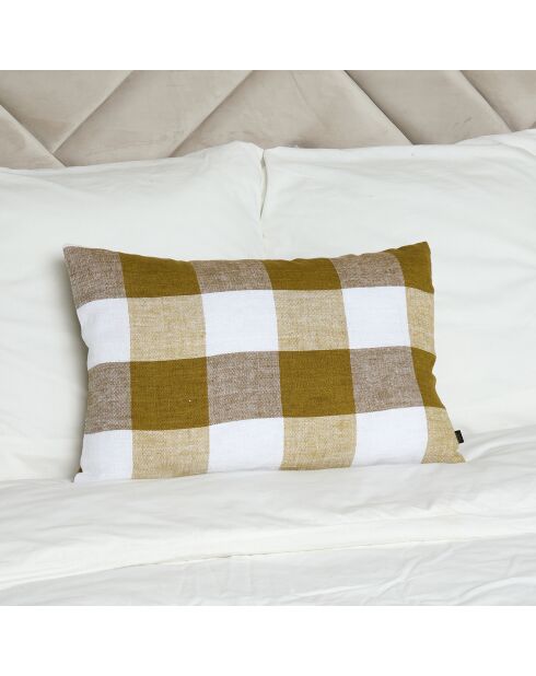 Housse de coussin 100% Lin Palma citrus - 40x60 cm