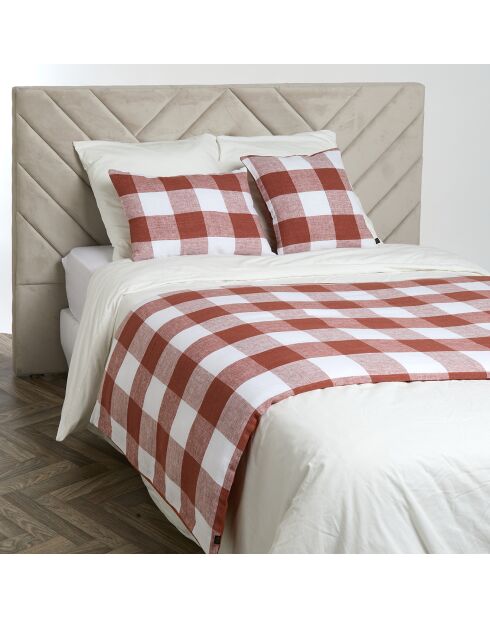 Housse de coussin 100% Lin Palma brique - 45x45 cm