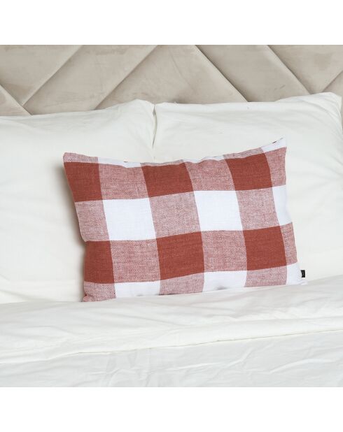 Housse de coussin 100% Lin Palma brique - 40x60 cm