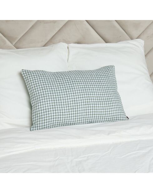Housse de coussin 100% Lin Piana sauge - 40x60 cm