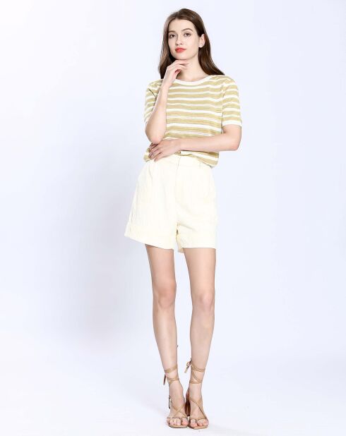 Pull manches courtes Louise vert