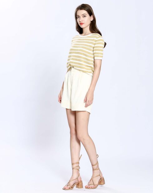 Pull manches courtes Louise vert