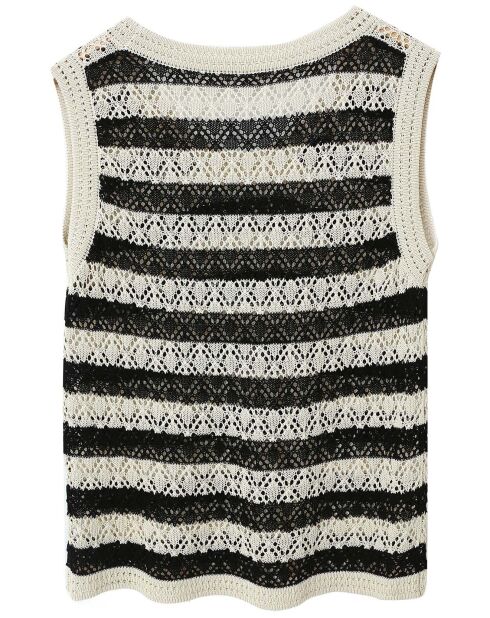 Aurore zwarte trui zonder mouwen