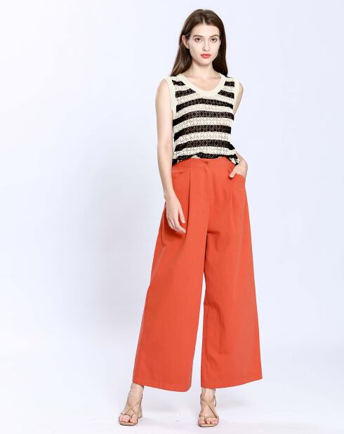 Aurore zwarte trui zonder mouwen