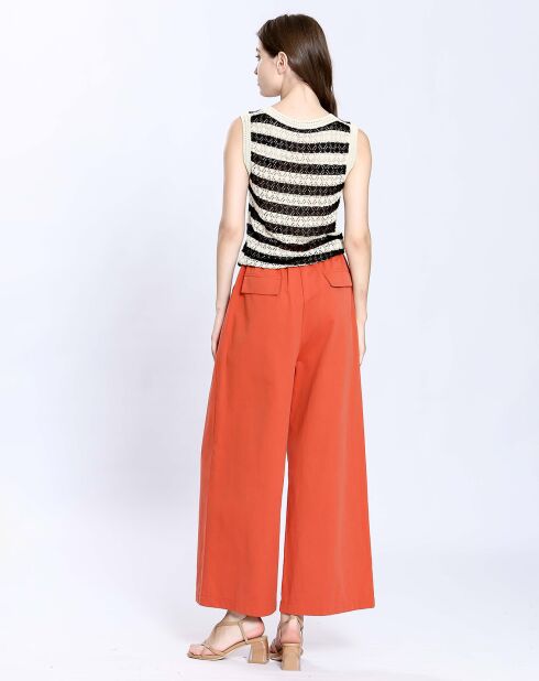 Aurore zwarte trui zonder mouwen