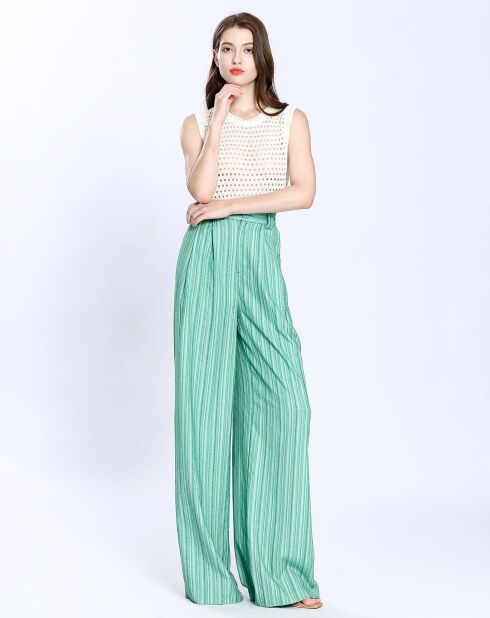 Mouwloze trui Julie ecru