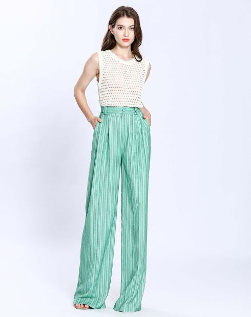 Ecrufarbener ärmelloser Pullover Julie