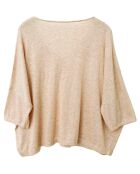 Pull en Coton & Cachemire Marine beige