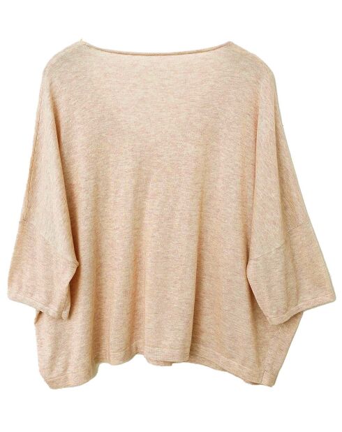 Pull en Coton & Cachemire Marine beige