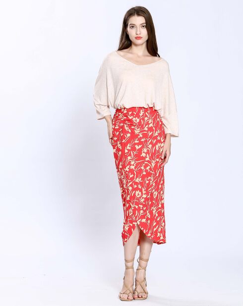 Pull en Coton & Cachemire Marine rose