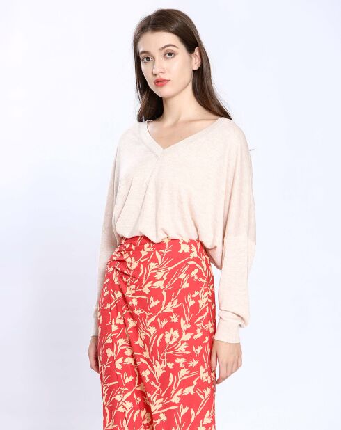 Pull en Coton & Cachemire Marina beige