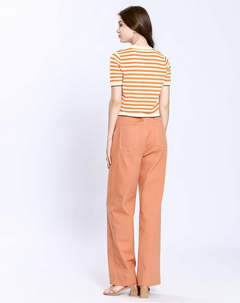 Sarah orangefarbener Pullover