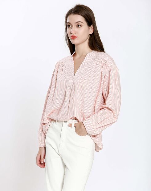 Top en Coton & Lin Alba rose
