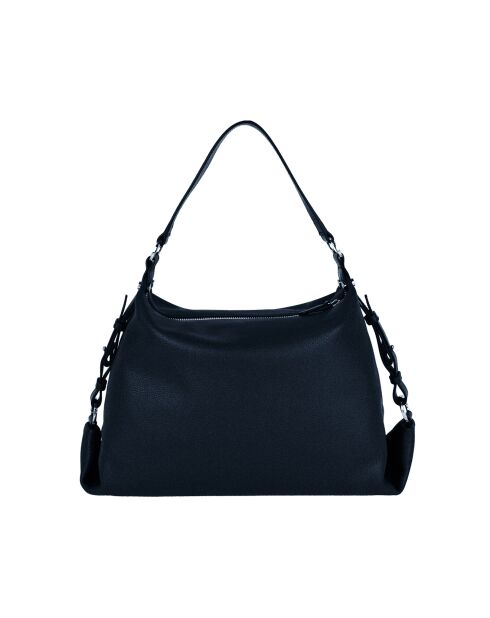 Sac porté épaule en cuir Naturel Marine - 50x15x25 cm