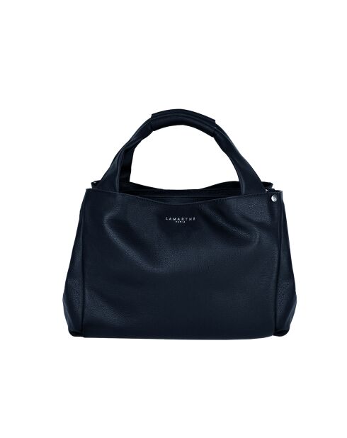 Sac à main en cuir Naturel Marine - 39x21x26 cm