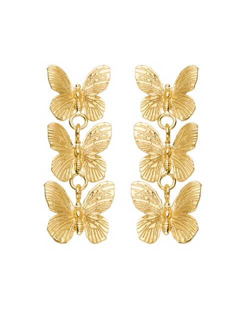 Boucles d'oreilles Butterfly dorées