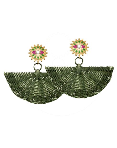 Boucles d'oreilles Cosmos M kaki