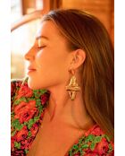 Boucles d'oreilles Marta doré/rose