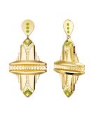 Boucles d'oreilles Marta doré/vert