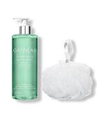 Gel limpiador para manos y cuerpo + flor de ducha
