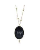 Sautoir Garance doré/onyx noir