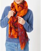 Étole 100% Laine orange - 90x200 cm