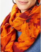 Étole 100% Laine orange - 90x200 cm