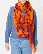 Étole 100% Laine orange - 90x200 cm