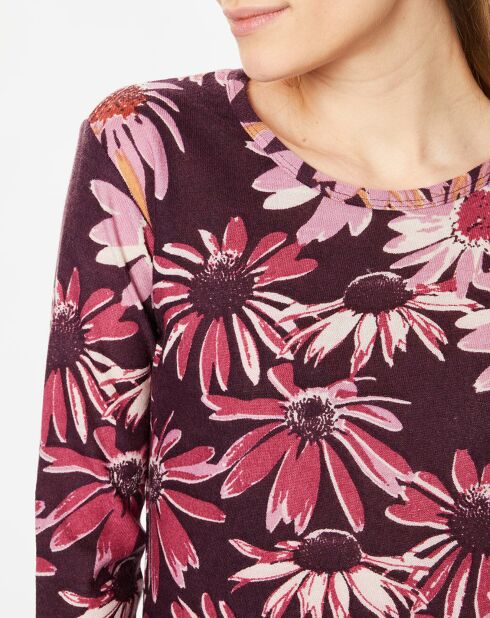 T-Shirt 100% Laine burgundy