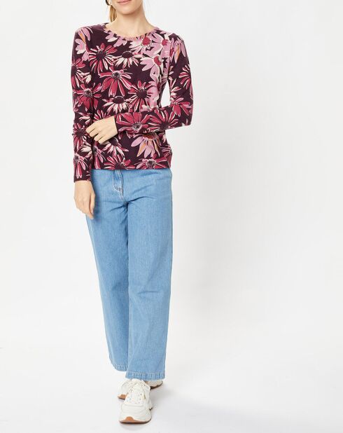 T-Shirt 100% Laine burgundy