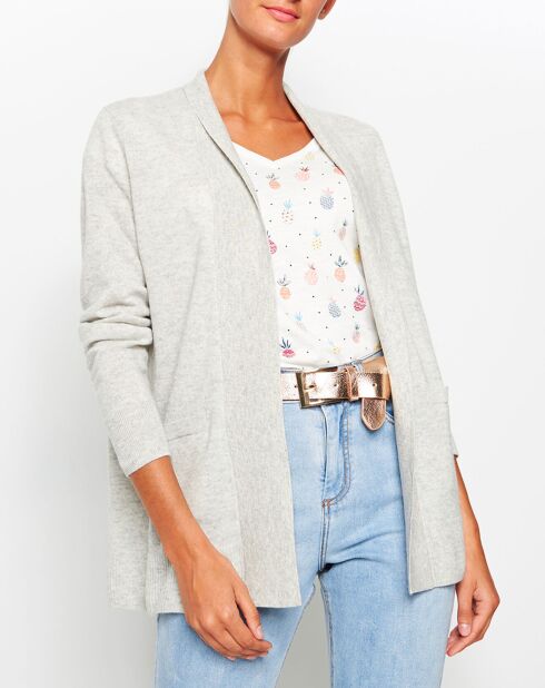 Gilet 100% Cachemire Malin gris
