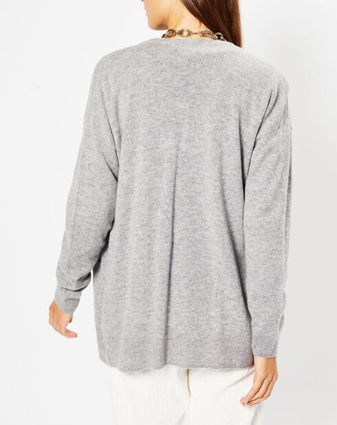 Gilet 100% Cachemire Mesar gris