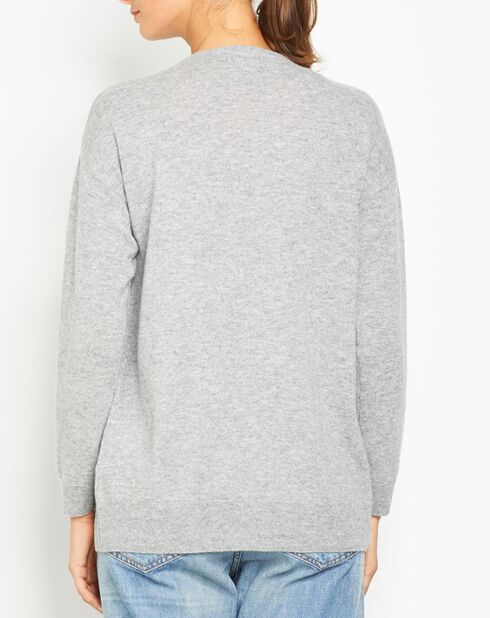 Gilet 100% Cachemire Mesar gris