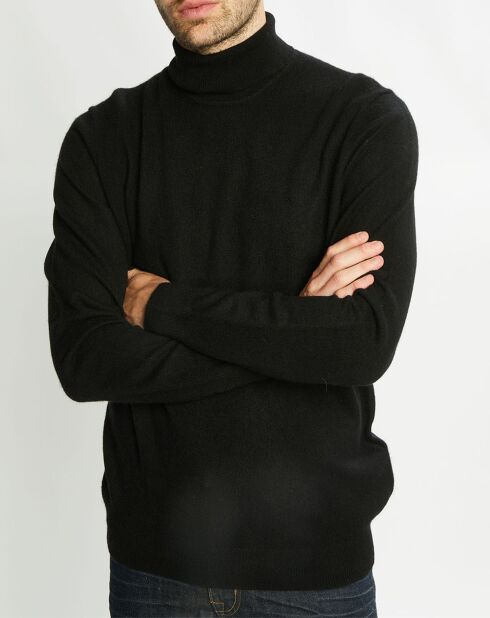 Pull 100% Cachemire Zerol col roulé noir