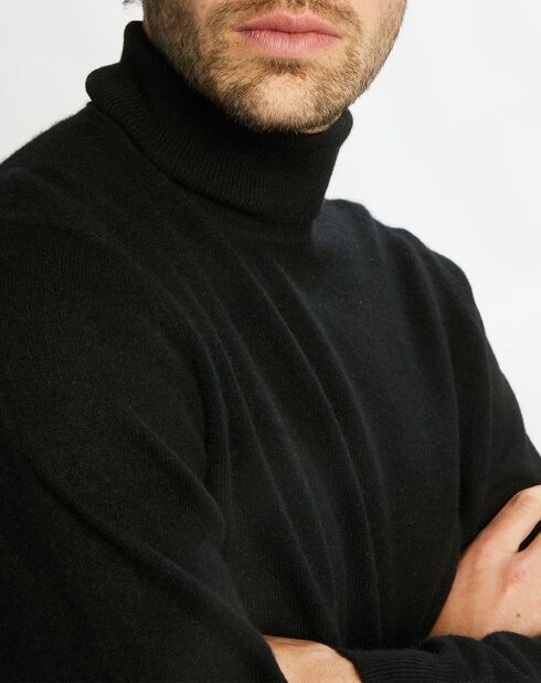 Pull 100% Cachemire Zerol col roulé noir