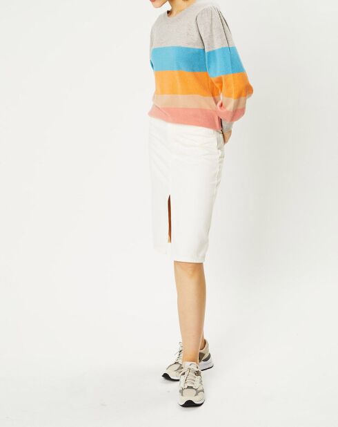 Pull en Laine & Cachemire Yumi col rond multicolore