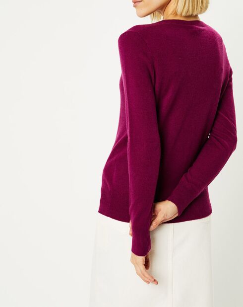 Pull 100% Cachemire Zocon col V violet