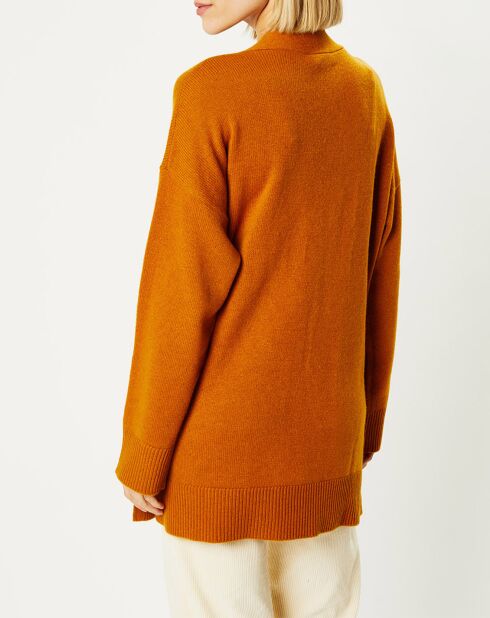 Gilet 100% Cachemire Dira orange