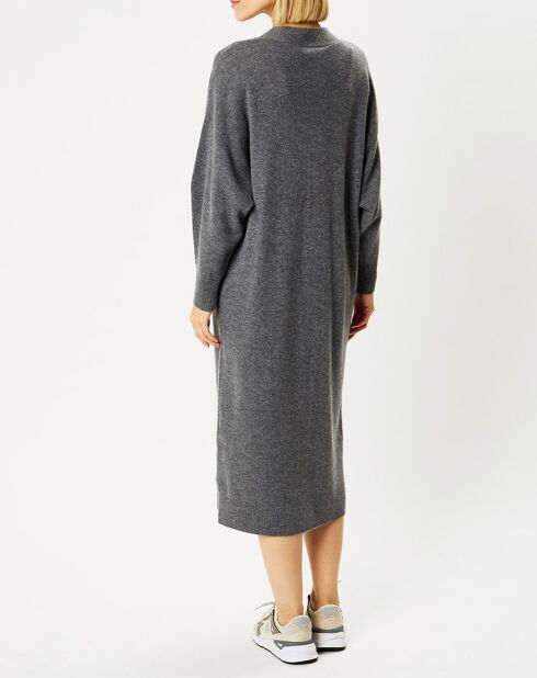 Gilet extra long en Laine & Cachemire Fabio gris