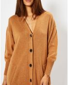 Gilet extra long en Laine & Cachemire Scene camel